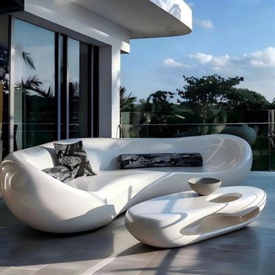 Sofá de fibra de vidro para exterior